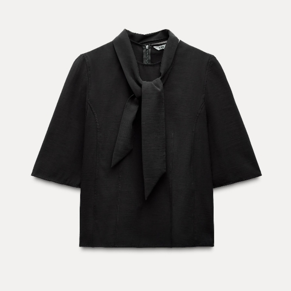 Zara Zw Collection Scarf Top Sz-L